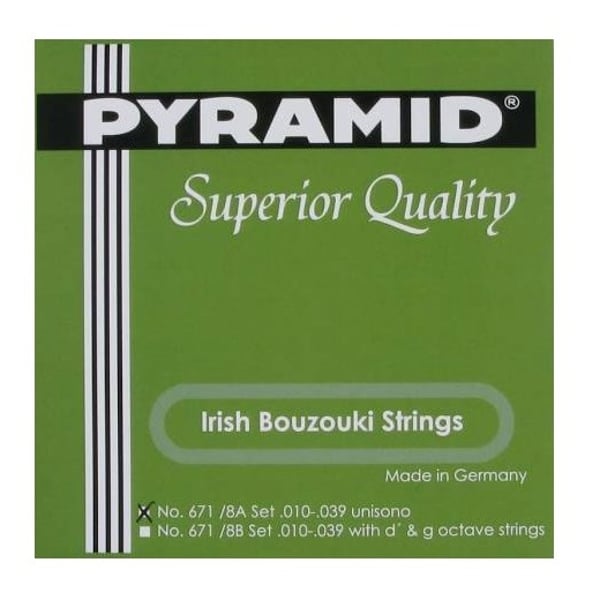 PYRAMID 671/8A MUTA DI 8 CORDE PER IRISH BOUZOUKI ACCORDATURA UNISONO