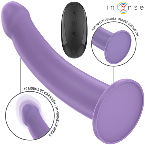 INTENSE FUN INTENSE - VIBRATORE EDDIE 17,5 CM 10 VIBRAZIONI VIOLA TELECOMANDO