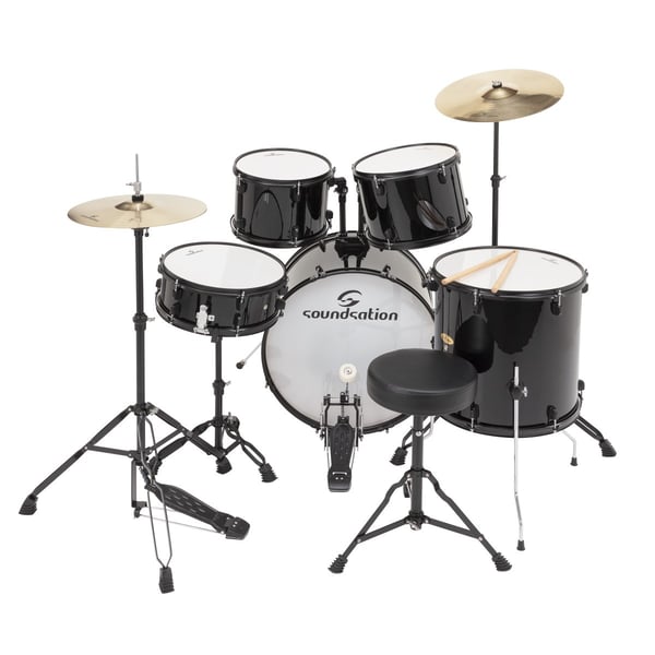 SOUNDSATION Drum Set 5 pcs in Pioppo con finitura rivestita Black