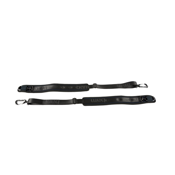 BAM ITALIA 9002NS COPPIA DI TRACOLLE IN NEOPRENE PER ASTUCCI HIGHTECH PER VIOLINO VIOLA E CHITARRA - BLACK