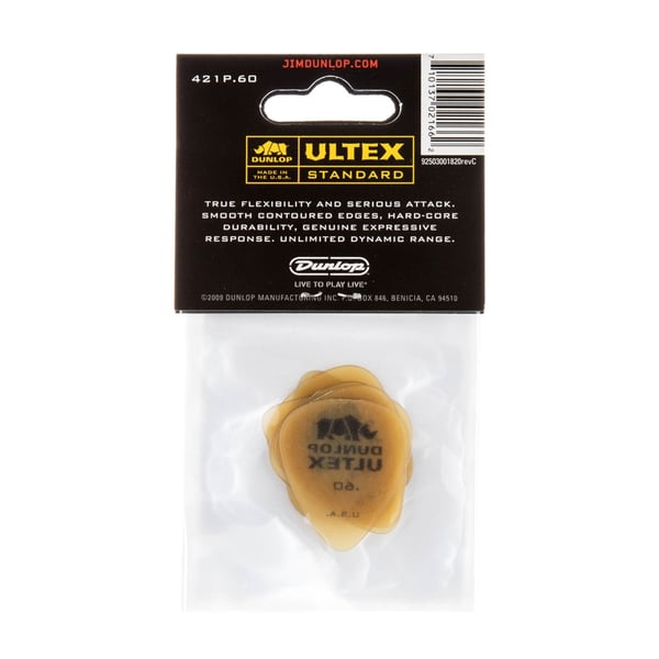 Dunlop 421P.60 Ultex Standard .60mm Player's Pack/6