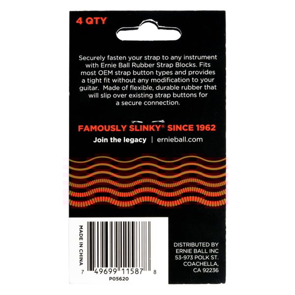 Ernie Ball 5620 Strap Blocks Red