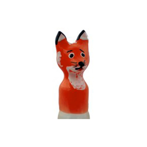 CONDOMERIE - PRESERVATIVO DECORATIVO PINTADO A MANO ZORRO MARRÓN XL