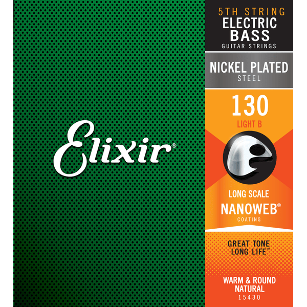 ELIXIR 15430 ELECTRIC BASS NICKEL PLATED STEEL NANOWEB