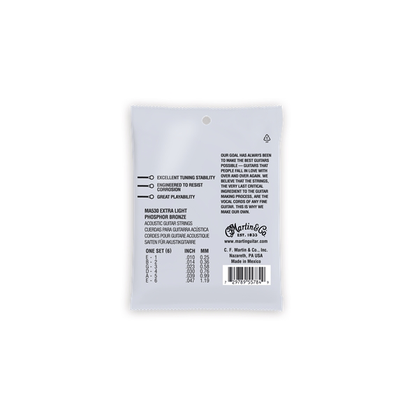 Martin & Co. MA530 Authentic SP Extra Light Phosphor Bronze 10-47