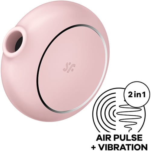 SATISFYER AIR PULSE SATISFYER - STIMOLATORE E VIBRATORE A DOPPIO PRO TO GO 3 ROSA
