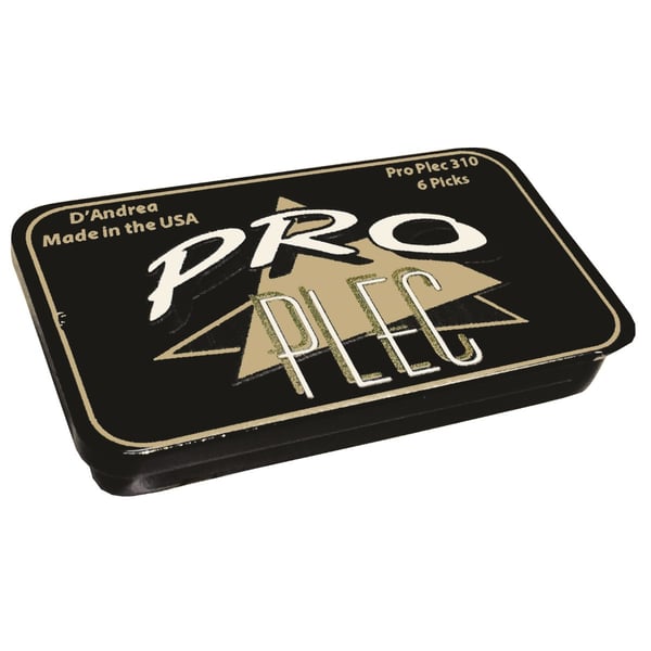 D'ANDREA 6 Plettri mod 346 Pro Plecs in scatola metallo