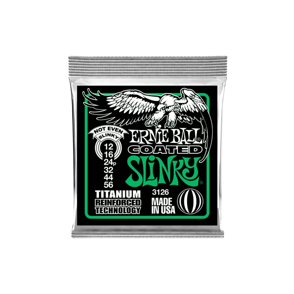 Ernie Ball 3126 RPS Coated Titanium Not Even Slinky 12-56