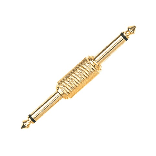 PROEL STAGE Adattatore professionale in metallo con contatti dorati: spina jack mono Ø 6.3 mm -> spina jack mono Ø 6.3 mm.