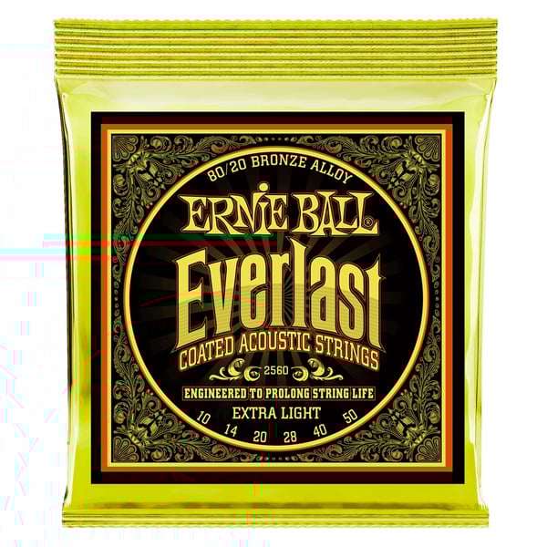 Ernie Ball 2560 Everlast Coated 80/20 Bronze Extra Light 10-50
