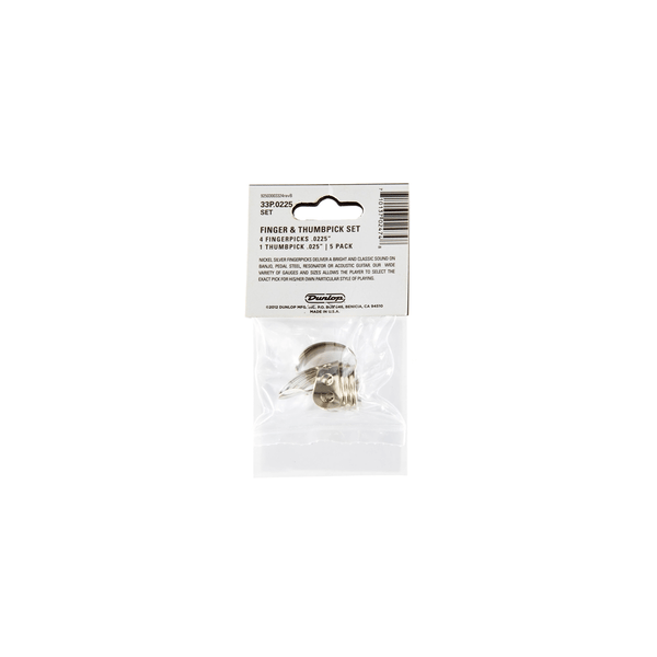 Dunlop 33P N/S 4FINGER & 1THUMB .0225 - PLAYER'S PACK 5 PLETTRI