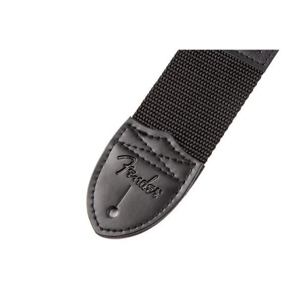 FENDER Tracolla in poliestere Black da 2,5 cm con logo Yellow. Modello 0990662070