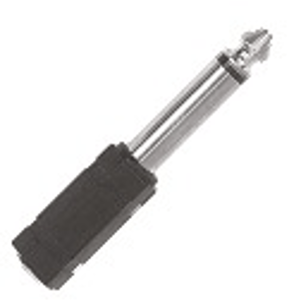 PROEL STAGE Adattatore in ABS: presa jack mono Ø 3.5 mm. -&gt; spina jack mono Ø 6.3 mm.