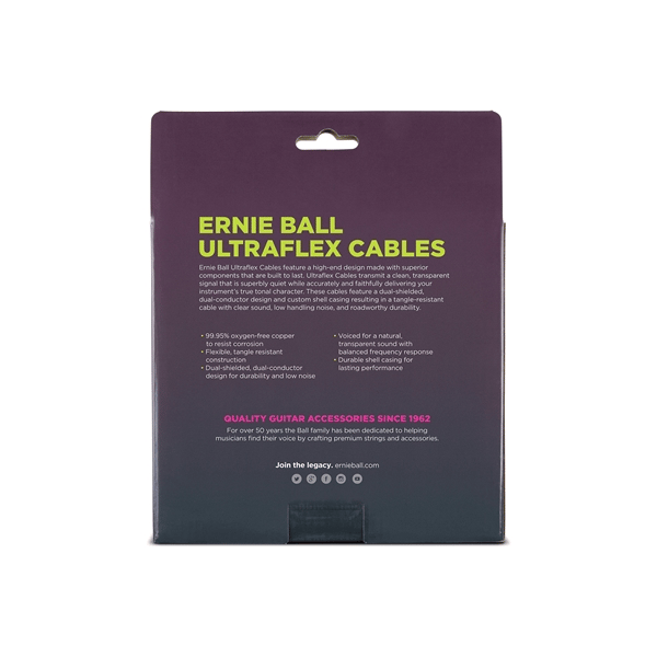 Ernie Ball 6044 Cavo Spirale Nero 9 m