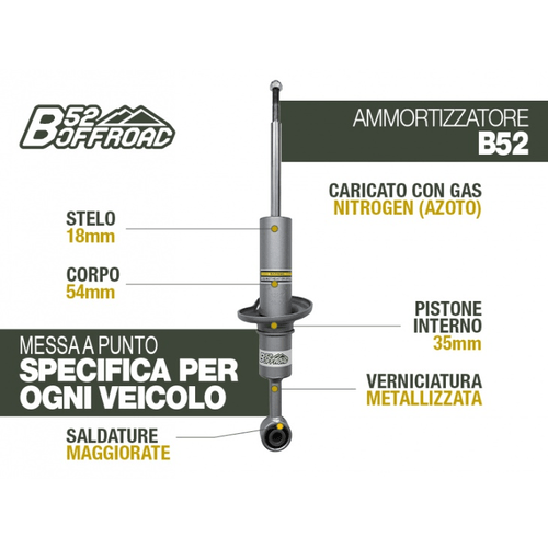 AMMORTIZZATORE B52 OFFROAD PER FORD RANGER DAL 2011 AL 2018 ANTERIORE