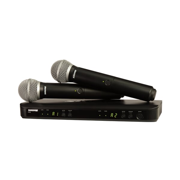 Shure BLX288E-PG58 Ricevitore, 2x trasmettitori a gelato, 2x PG58. (M17)