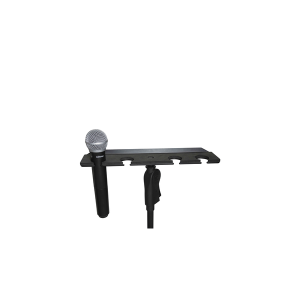Gator Frameworks GFW-MIC-4TRAY Supporto multi-microfono per 4 microfoni<br>