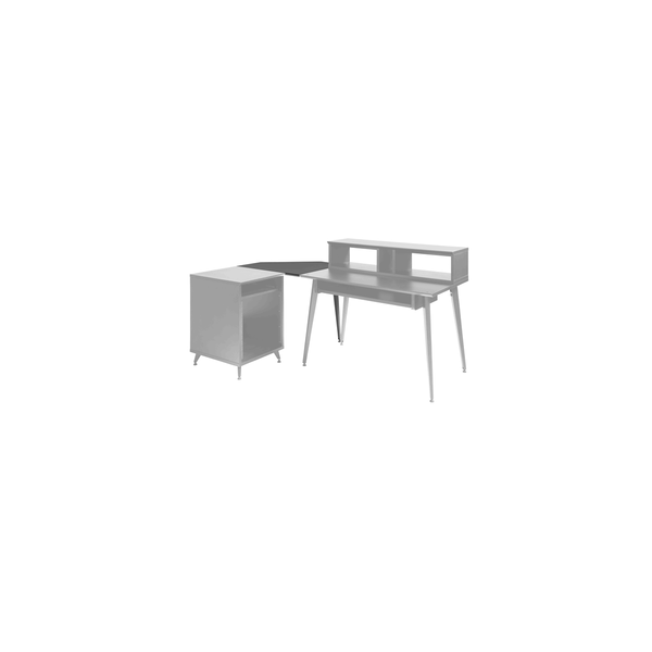 Gator Frameworks GFW-ELITEDESKCRNR-BLK Angolo scrivania workstation Elite in nero per studi e creator<br>