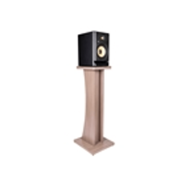 Gator Frameworks GFW-ELITESPKSTMN-GRY Coppia di supporti per monitor da studio in legno con finitura grigia Driftwood<br>