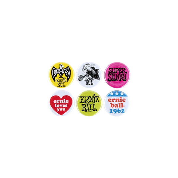 Ernie Ball 4009 1" Assorted Buttons 6pk