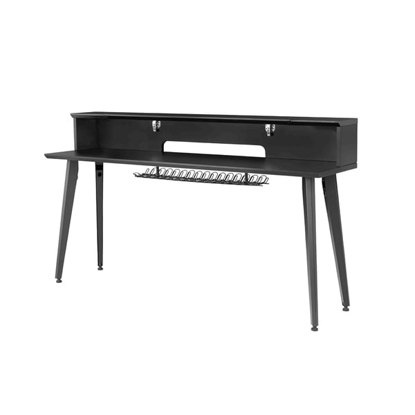 Gator Frameworks GFW-ELITEKEYTBL88-BLK Workstation in legno per tastiere fino a 88 tasti, colore nero standard<br>