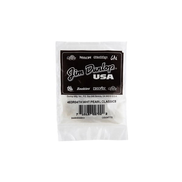 Dunlop 483R#04 White Perloid - Thin