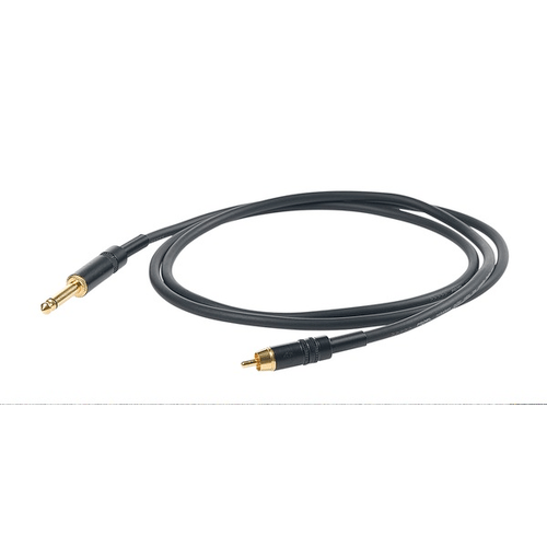 PROEL STAGE Cavo audio professionale 'ADAPTER' con connessioni spina jack Mono 6.3mm YongSheng - spina RCA YongSheng. Colore disponibile: BK