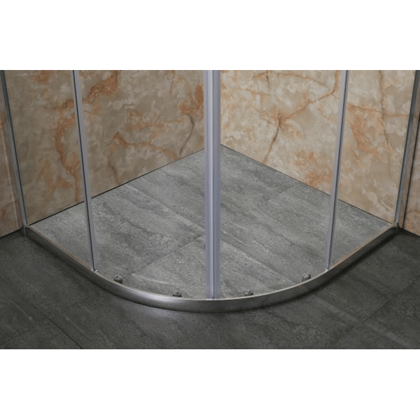 Box Doccia Semicircolare Vetro Opaco Anticalcare Temperato 4 MM Apertura Angolare Doppio Scorrevole. Misura 80x80