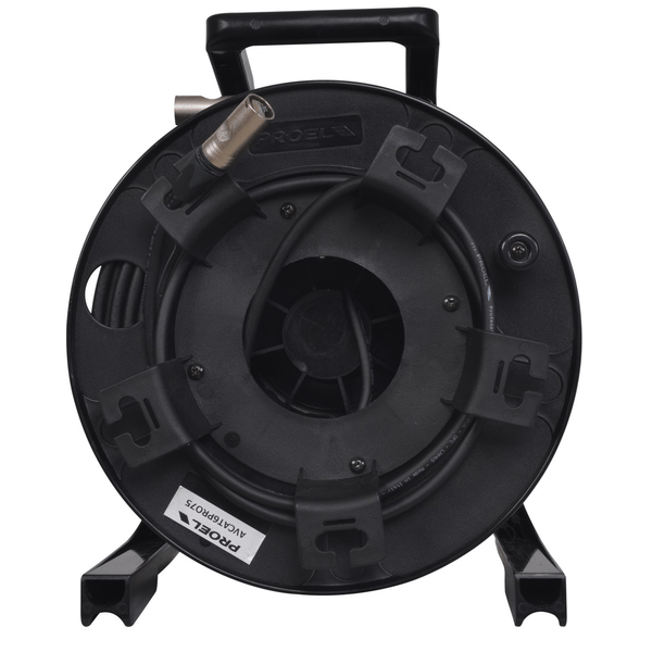 PROEL STAGE Cavo professionale PROEL LAN6S Cat6 S-UTP - PUR, assemblato su avvolgitore professionale PROEL AV190, con connettori RJ45 Cat6A di alta qualità NEUTRIK NE8MX6. Lunghezza 75 m. Altre lunghezze disponibili: visualizzare le specifiche tecniche