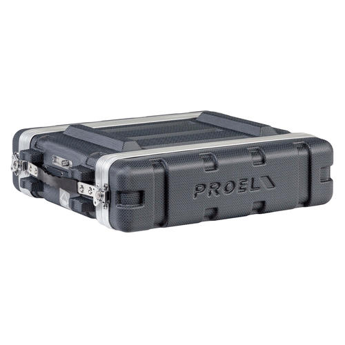 PROEL STAGE Custodia a rack 19' - 2 unità - realizzata in 'Polietilene FORCE'. Profondità interna utile: 307 mm