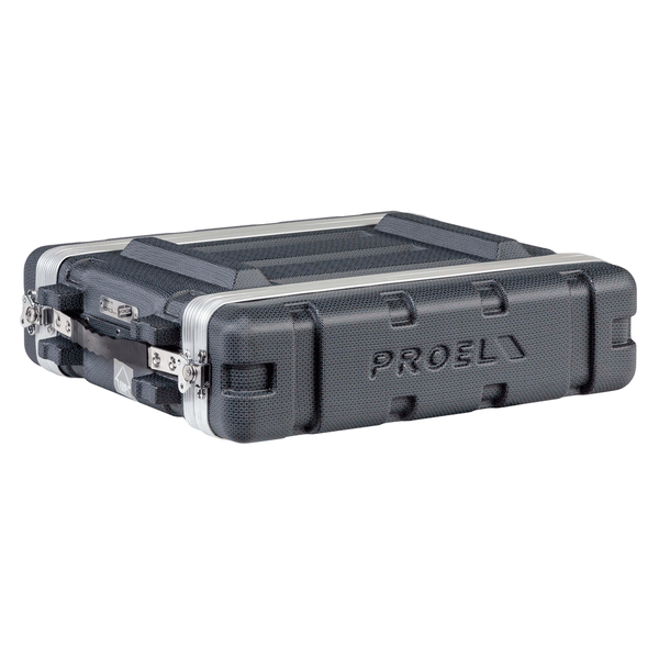 PROEL STAGE Custodia a rack 19' - 2 unità - realizzata in 'Polietilene FORCE'. Profondità interna utile: 307 mm