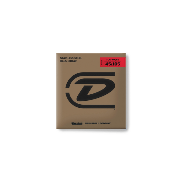 Dunlop DBFS45105 Corde Flatwound per basso 45-105 Medium-4/Set