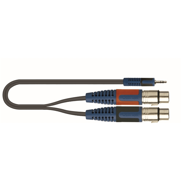 Quik Lok RKSA/194-3 Minijack Stereo/2 XLR Femmina