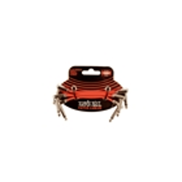 Ernie Ball 6401 Flat Ribbon Patch Cable Red 7,62cm 3-Pk