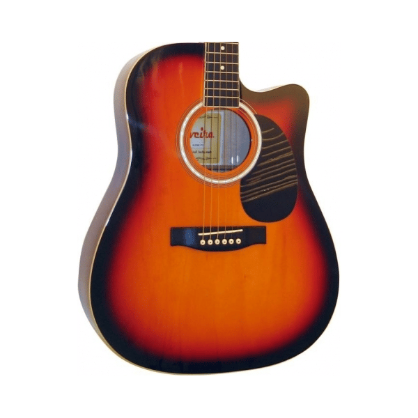 OLVEIRA AG300CTS CHITARRA ACUSTICA SPALLA MANCANTE CW 41" TOP FONDO E FASCE IN TIGLIO/TASTIERA E PONTE IN ACERO/MANICO IN CATALPA/MECCANICHE DIECAST CROMATE/COLORE GIALLO VINTAGE SUNBURST