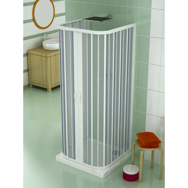 Mampara de ducha de PVC con fuelle – 2 lados 70 x 120 cm 