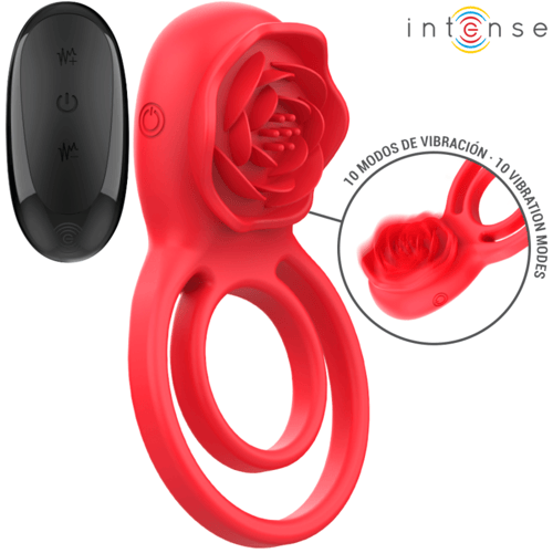 INTENSE FUN INTENSE - GAIL STIMOLATORE ROSE 10 VIBRAZIONI ROSSO TELECOMANDO