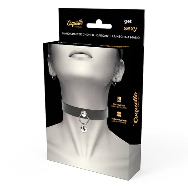 COQUETTE CHIC DESIRE - COLLAR CUERO VEGANO ACCESORIO WOMAN CASCABEL/ARO