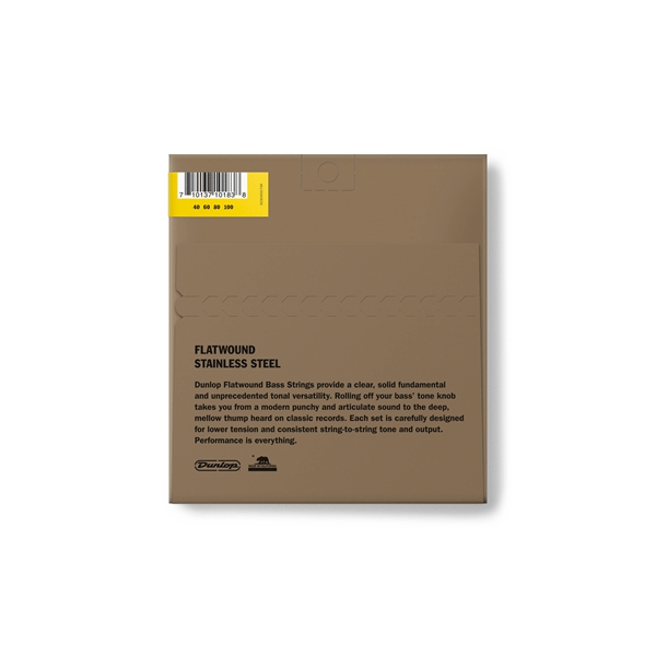 Dunlop DBFS40100S Corde basso Flatwound Light Scala corta Set/4