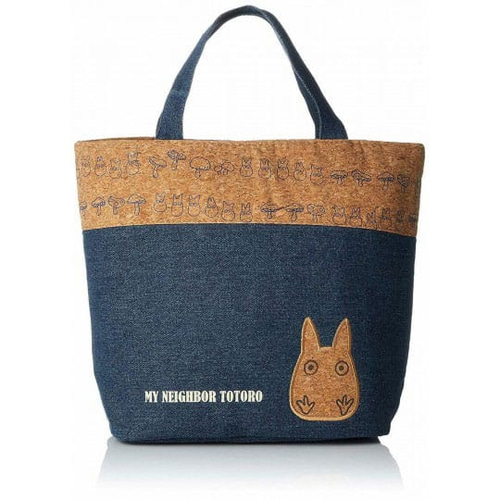 Mon Voisin Totoro Sac à Lunch style liège &amp; denim Totoro