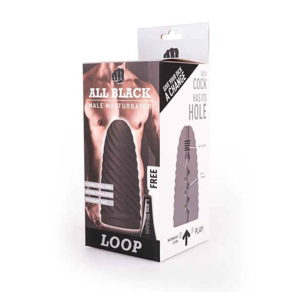 ALL BLACK - MASTURBATEUR À BOUCLE MODÈLE 1
