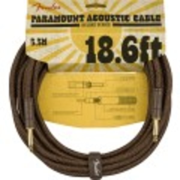 FENDER Cavo 18.6' 6m per strumenti acustici Paramount, Brown