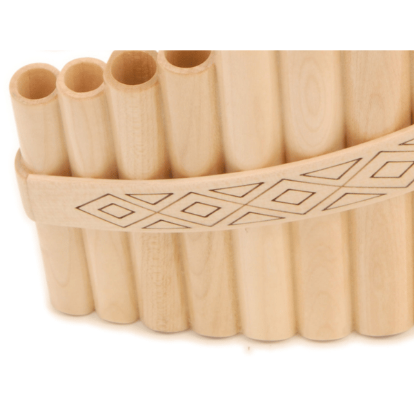 HORA FLAUTO DI PAN SOLIST CONTRABBASSO IN SOL MADE IN EUROPE + BORSA 29 CANNE SOL0-SOL4 IN ACERO FORMA CURVA ORNAMENTO INTAGLIATO