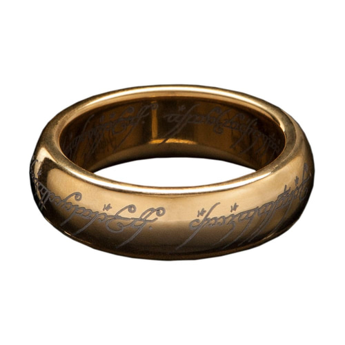 Le Seigneur des Anneaux bague tungstène Anneau Unique (plaqué or) Taille 06