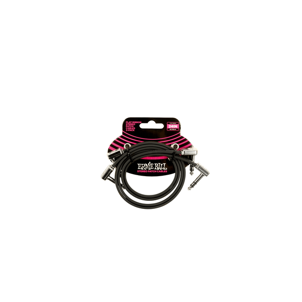 Ernie Ball 6406 Flat Ribbon Stereo Patch Cable 60,96cm 2-Pk