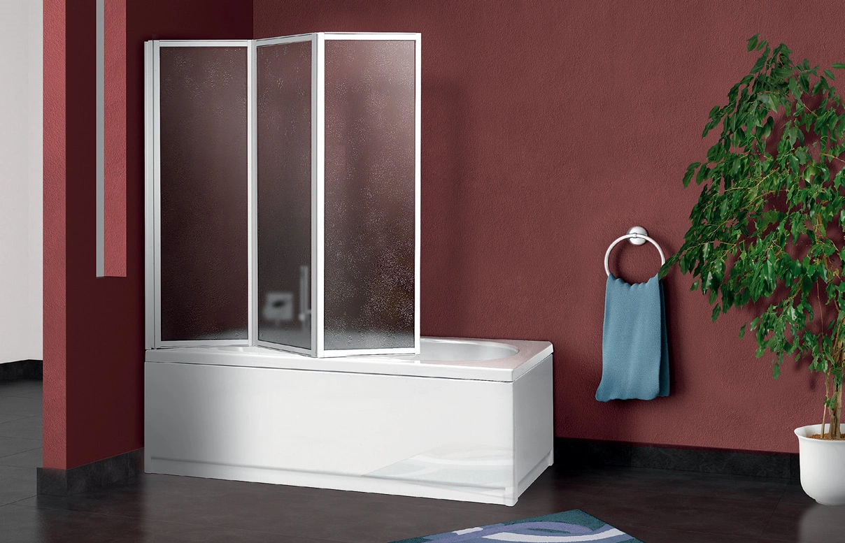 Parete Sopravasca con Pieghevoli in Acrilico Effetto Goccia - Foto 1 di 3