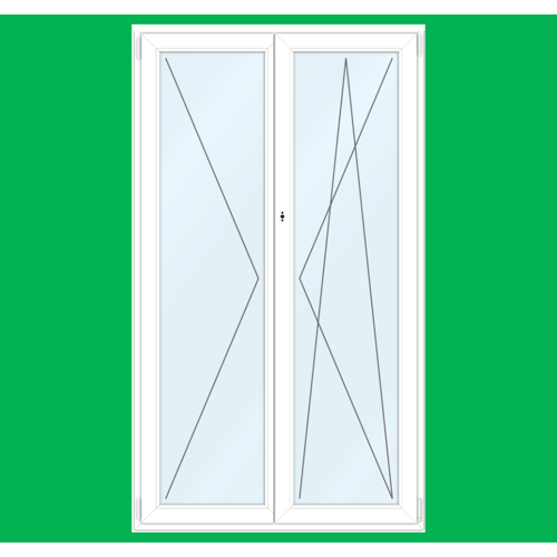 Finestre in PVC VEKA SOFTLINE 76 AD | Sistema Classe A con Profondità 76 mm.  Tipo di apertura 2 Ante Apribili