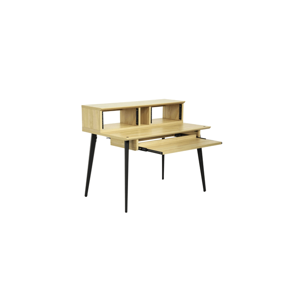 Gator Frameworks GFW-ELITEDESK-MPL Scrivania workstation Elite in acero naturale opaco per studi di registrazione e content creator<br>
