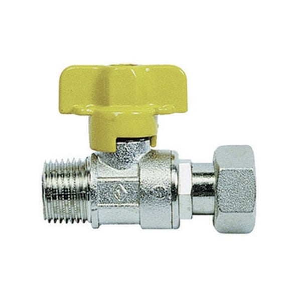 Rubinetto a sfera per gas mf con bocchettone. Misura 1/2" DN 15