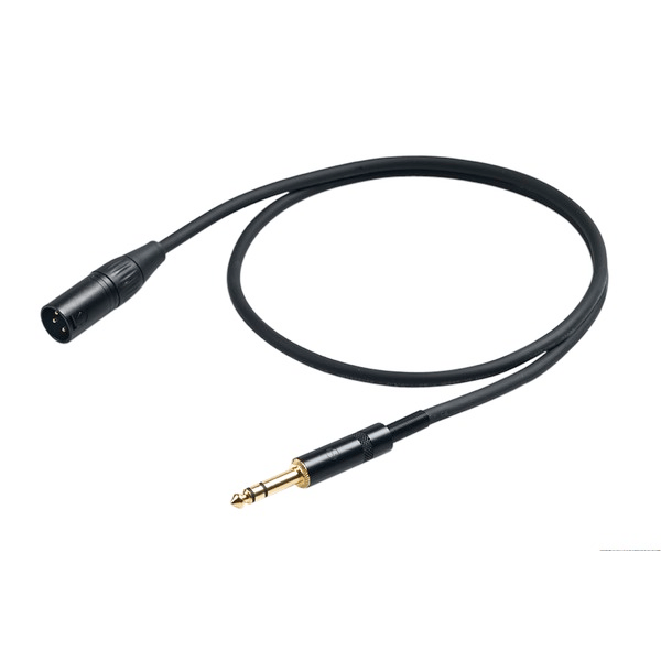 PROEL STAGE Cavo professionale bilanciato con connessioni spina jack Stereo Ø 6.3 mm Yongsheng - HPC225 - spina volante XLR 3P Yongsheng. Lunghezza: 1 metro. Colore disponibile: Nero. Altre lunghezze disponibili: visualizzare le specifiche tecniche